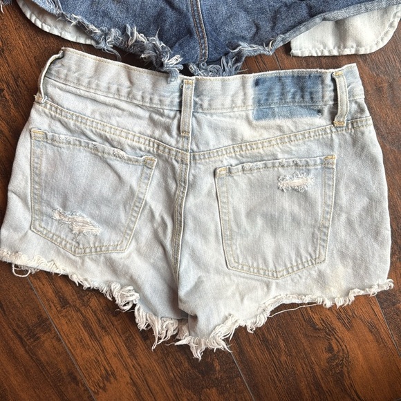 Aeropostale Blue Distressed denim shorts size 6 two pairs total (G4) - Picture 5 of 6